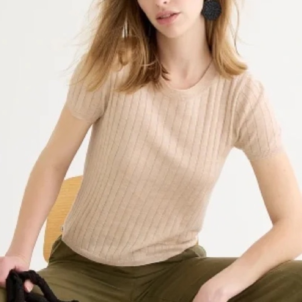J. Crew Silk Blend Short Sleeve Sweater